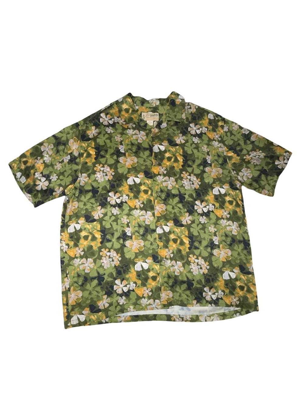 Vintage GUESS U.S.A. Tropical Sol Aloha Short Sleeve Rayon Button Up Camp Shirt